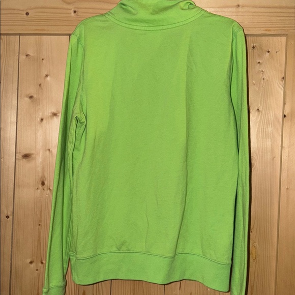 Victoria Secret Pink half zip up in lime green and black-size small - Picture 5 of 7